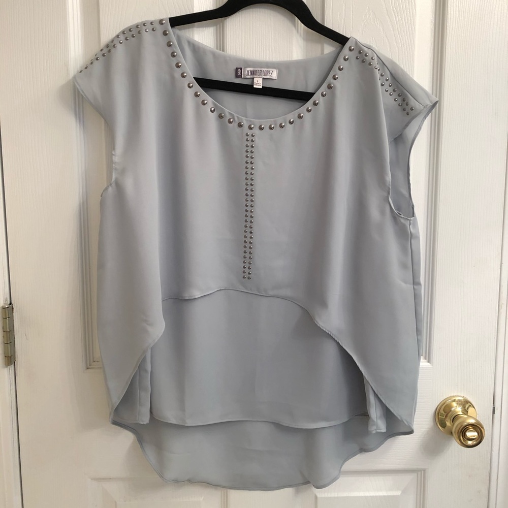 NWOT Jennifer Lopez Hi-Lo Sleeveless Top SZ L